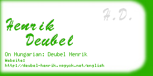 henrik deubel business card